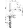 Смеситель для кухни с выдвижной лейкой FRAP H991 F60991-3